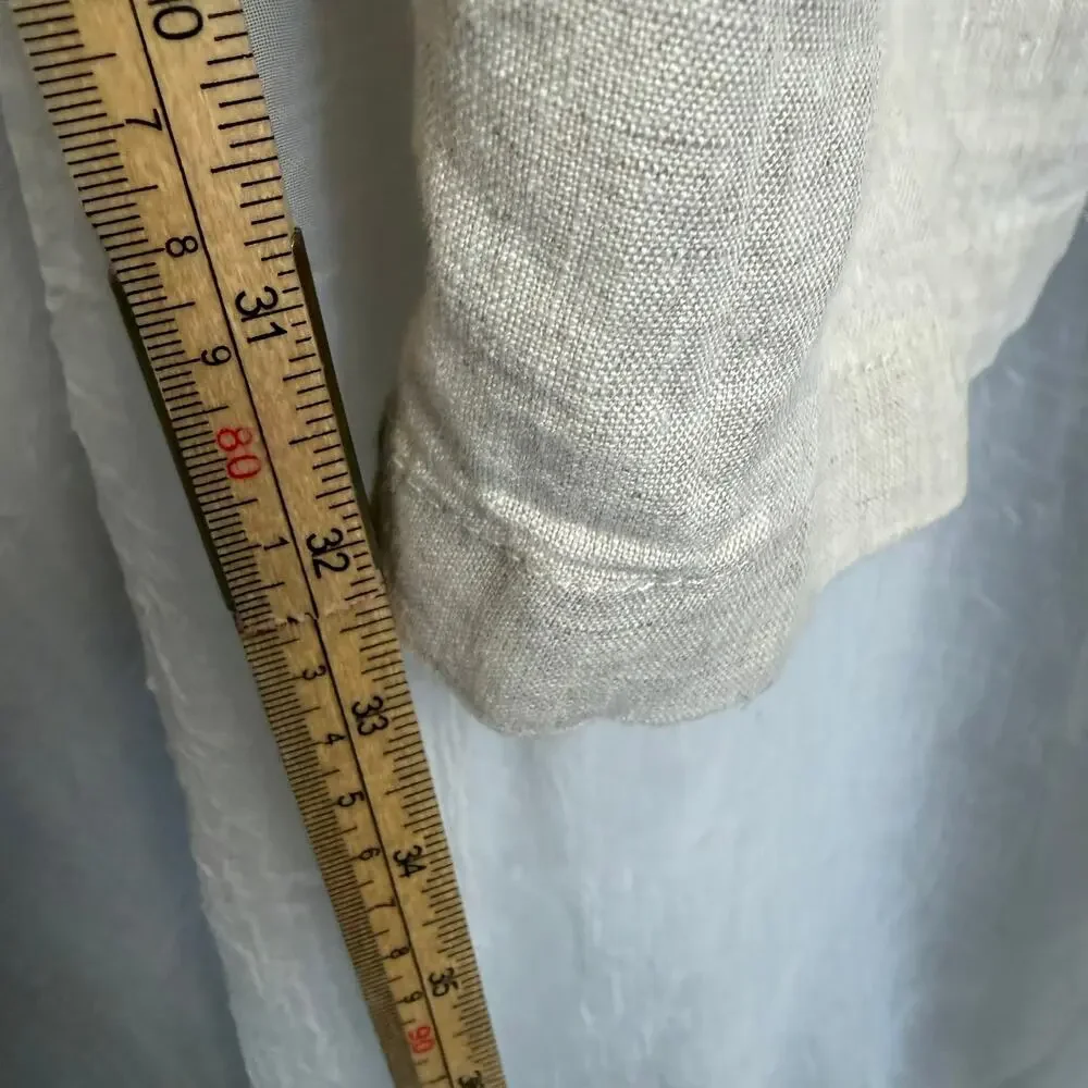 NWT Perry Ellis Cream Linen Drawstring Pants Men’s 38x33 Vacation